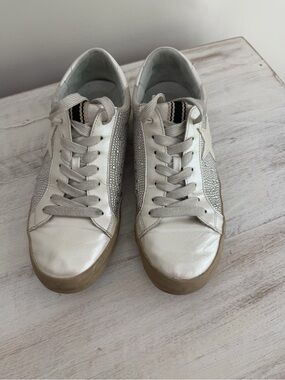 ShuShop Silver Glitter Star Kids Sneakers